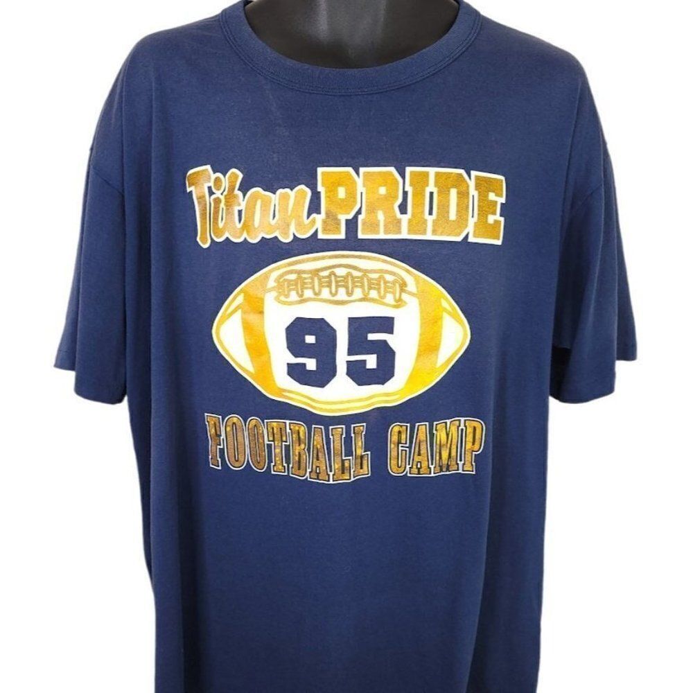 Titan Pride Football Camp T Shirt Vintage 90s Made In USA Mens Size 2XL